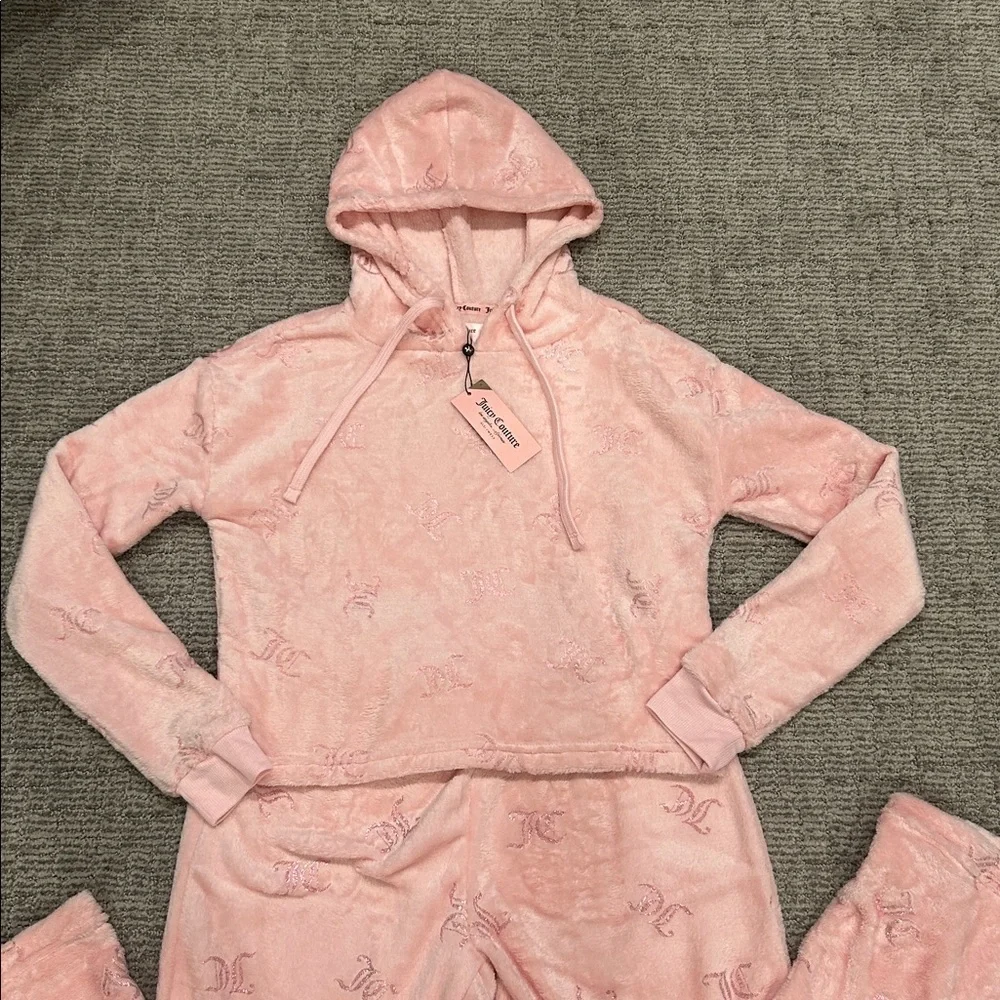 Juicy Couture Pink Fleece Set S - Picture 2 of 5